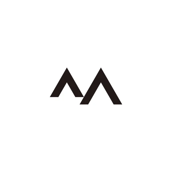Buchstabe Berge Geometrisches Symbol Einfacher Logo Vektor — Stockvektor
