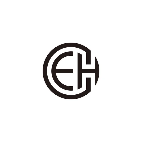 字母C E和H圆形几何符号简单标识向量 — 图库矢量图片