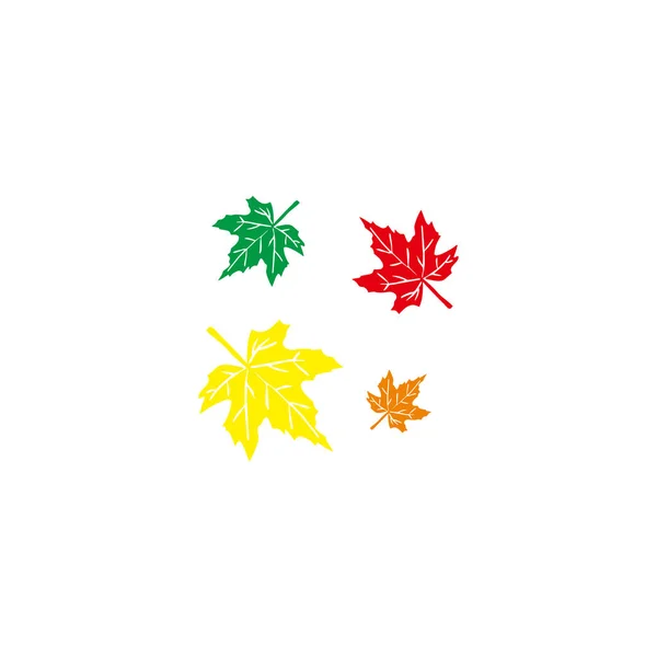 Leaves Spring Season Colorful Geometric Symbol Simple Logo Vector — Stock Vector