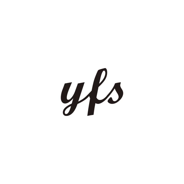 Letter Ysf Connect Geometrický Jednoduchý Symbol Logo Vektor — Stockový vektor