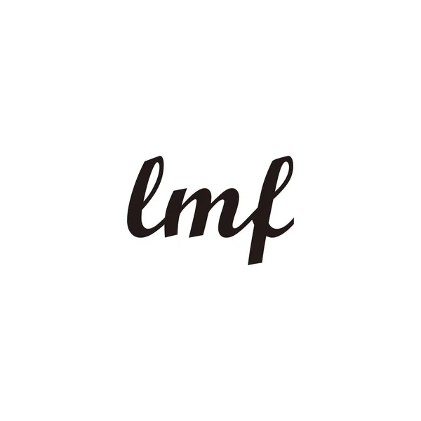 Літера Lmf Єднує Геометричний Простий Символ Вектор Логотипу — стоковий вектор