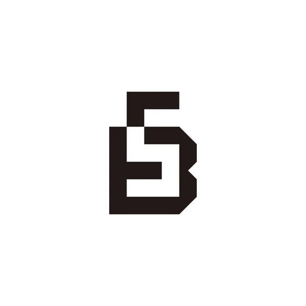 Carta Quadrado Geométrico Símbolo Simples Logotipo Vetor —  Vetores de Stock