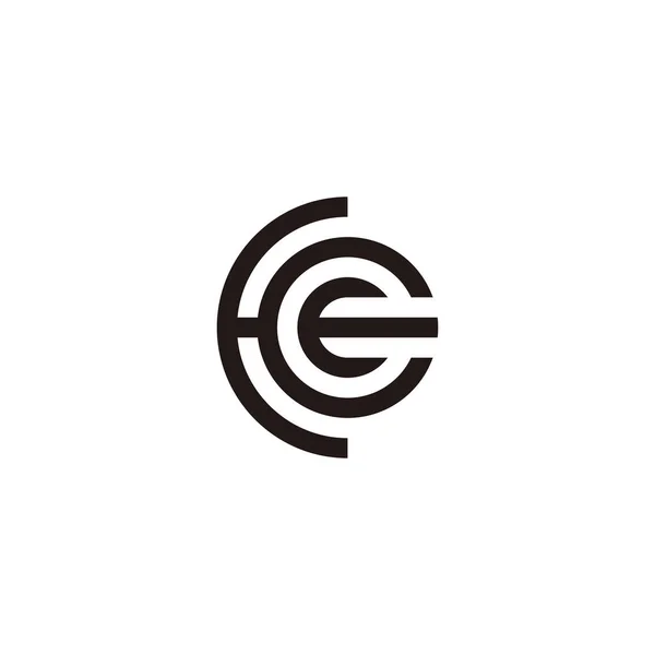 Carta Círculo Combinação Geométrica Símbolo Simples Logotipo Vetor — Vetor de Stock