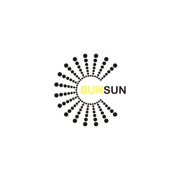 Słońce Koła Geometryczne Prosty Symbol Wektor Logo — Wektor stockowy