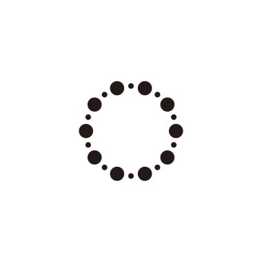 Çemberler, çerçeve, noktalar geometrik sembol basit logo vektörü
