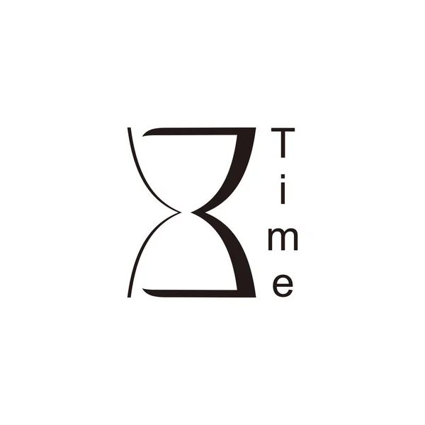 Hourglass Χρονική Γεωμετρικό Σύμβολο Απλό Διάνυσμα Λογότυπο — Διανυσματικό Αρχείο