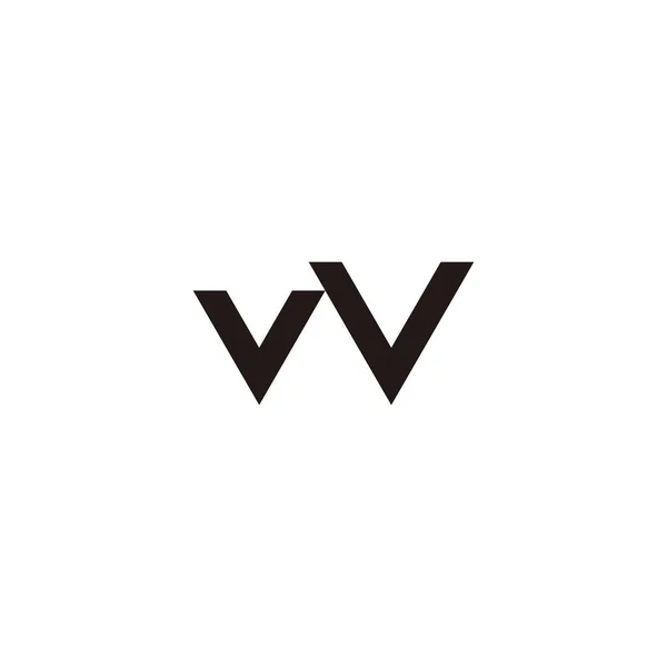 Duas Letras Letra Símbolo Geométrico Vetor Logotipo Simples —  Vetores de Stock
