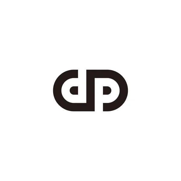 字母Dp胶囊几何符号简单标识向量 — 图库矢量图片