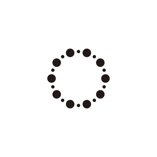 Kruhy Rámeček Tečky Geometrický Symbol Jednoduchý Vektor Loga — Stockový vektor