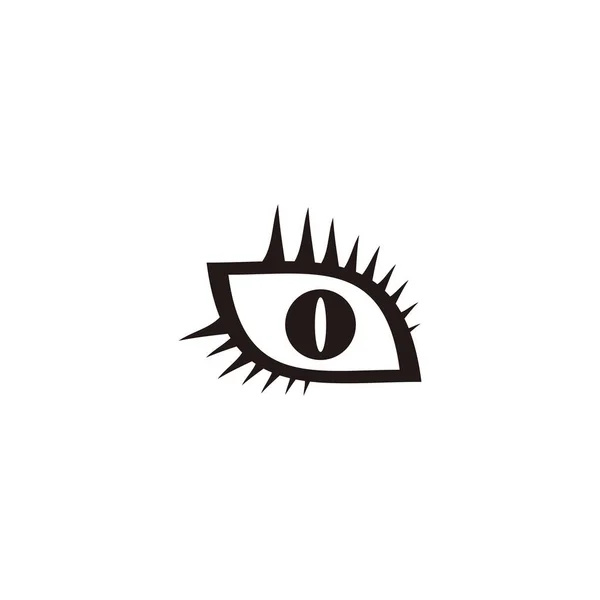 Das Auge Tier Geometrisches Symbol Einfache Logo Vektor — Stockvektor