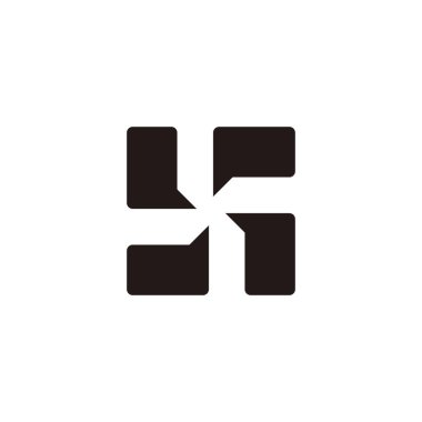 K harfi iletisi geometrik sembol basit logo vektörü