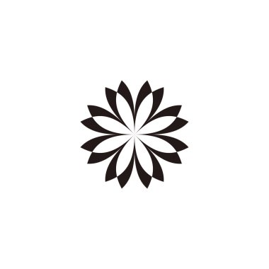 Çiçekler, taze geometrik sembol basit logo vektörü