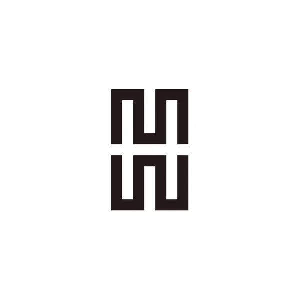 Lettera Lettera Simbolo Geometrico Semplice Logo Vettoriale — Vettoriale Stock