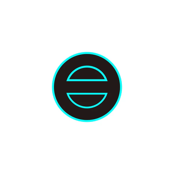 Numero Cerchio Tecnologia Simbolo Geometrico Semplice Logo Vettoriale — Vettoriale Stock