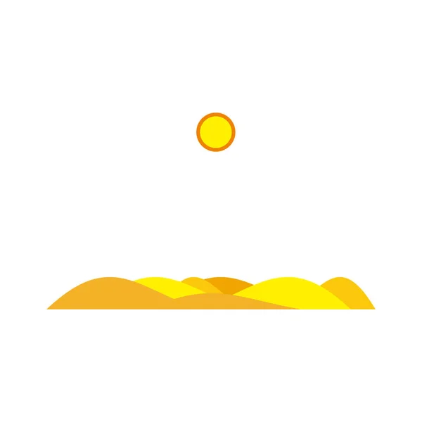 Έρημος Τοπία Γεωμετρικό Σύμβολο Απλό Διάνυσμα Λογότυπο — Διανυσματικό Αρχείο