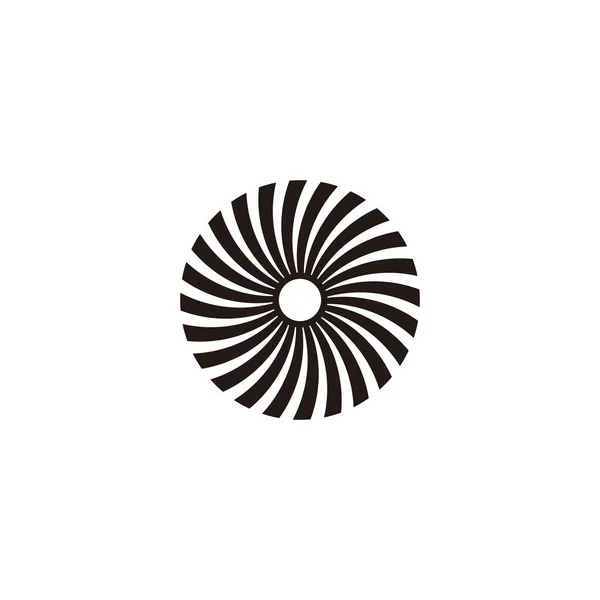 Геометрический Символ Солнца Ленты Простой Вектор Логотипа — стоковый вектор