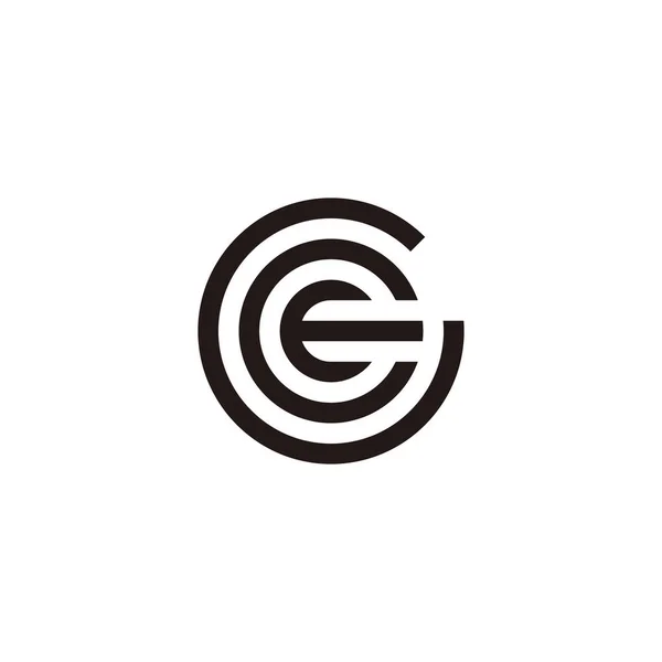 Літера Коло Геометричний Символ Простий Вектор Логотипу — стоковий вектор