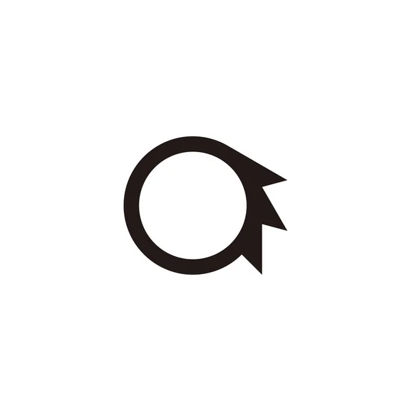 Letter Fire Circle Geometric Symbol Simple Logo Vector — Stock vektor