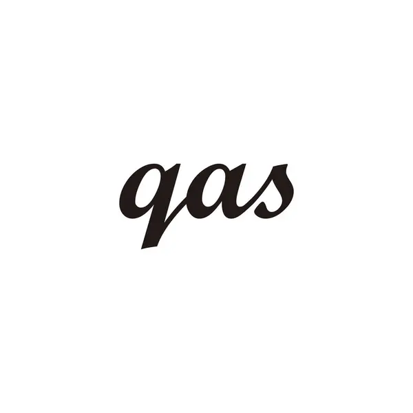 Letra Qas Conectar Símbolo Geométrico Simple Logo Vector — Archivo Imágenes Vectoriales