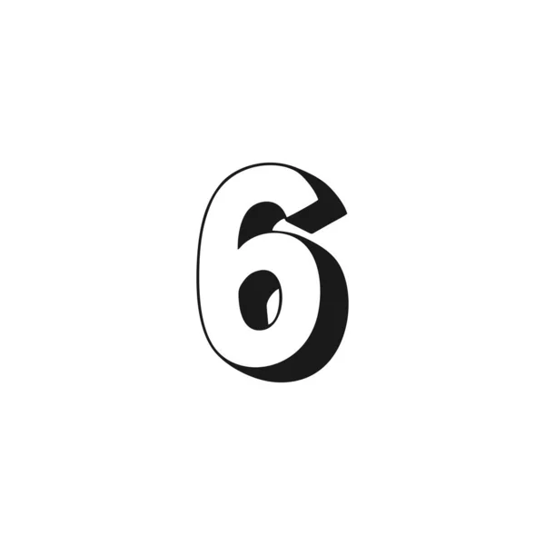 Číslo Geometrický Symbol Jednoduchý Vektor Loga — Stockový vektor