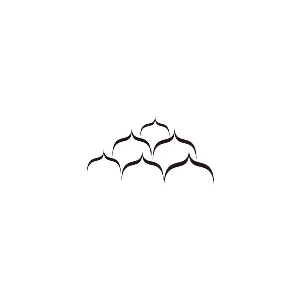 Moskee Icoon Ramadan Geometrisch Symbool Eenvoudige Logo Vector — Stockvector