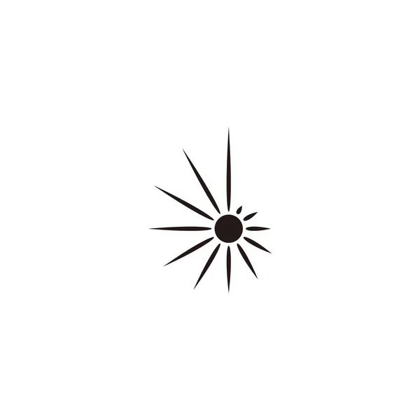 Sonne Linien Gerundetes Geometrisches Symbol Einfacher Logo Vektor — Stockvektor