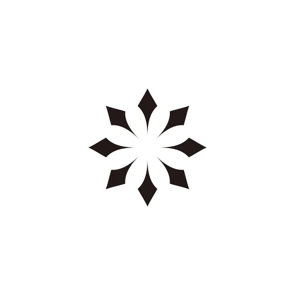 Flèches Toutes Les Directions Symbole Géométrique Simple Logo Vecteur — Image vectorielle