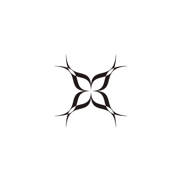 Okno Pozostawia Symbol Geometryczny Prosty Wektor Logo — Wektor stockowy