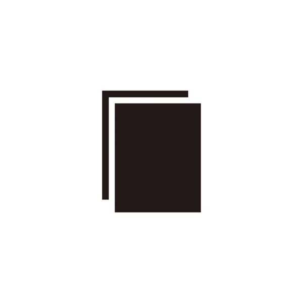 Βιβλίο Τετράγωνο Χαρτί Γεωμετρικό Σύμβολο Απλό Διάνυσμα Λογότυπο — Διανυσματικό Αρχείο