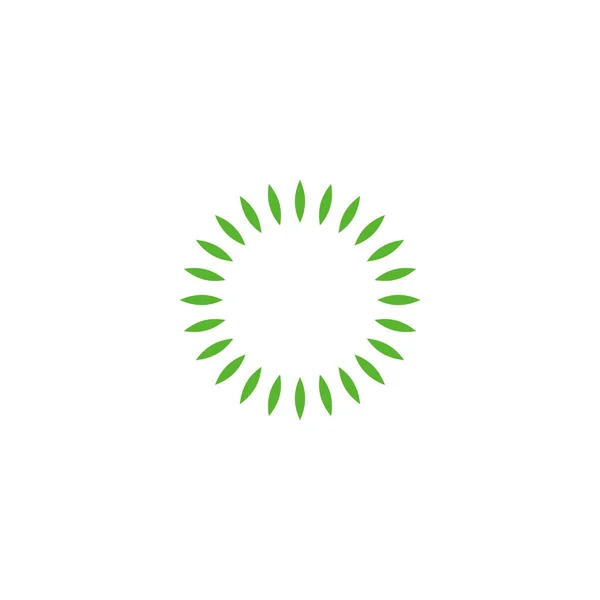 Letter Bladeren Rond Geometrisch Symbool Eenvoudige Logo Vector — Stockvector