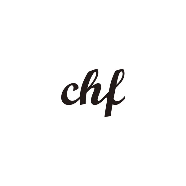 字母Chf连接几何符号简单标识向量 — 图库矢量图片