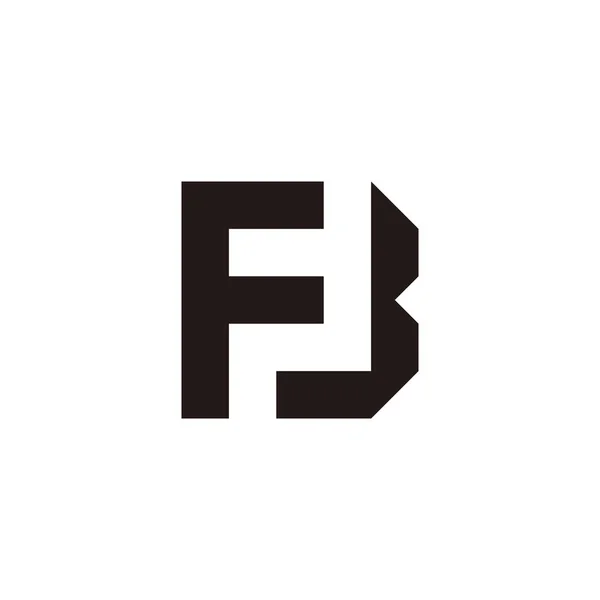 Letra Símbolo Geométrico Quadrado Vetor Logotipo Simples — Vetor de Stock