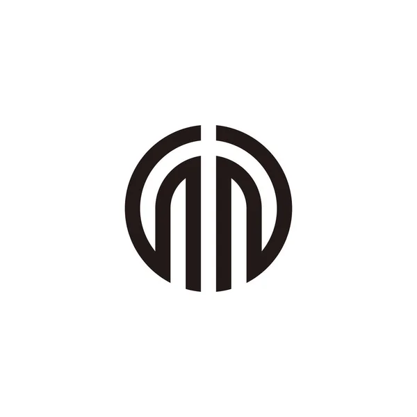 Letra Círculo Símbolo Geométrico Vetor Logotipo Simples — Vetor de Stock