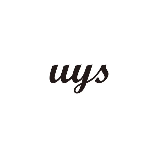 Buchstabe Uys Verbinden Geometrisches Symbol Einfachen Logo Vektor — Stockvektor