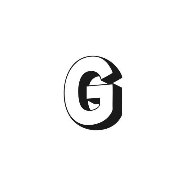 Carta Símbolo Geométrico Vetor Logotipo Simples —  Vetores de Stock