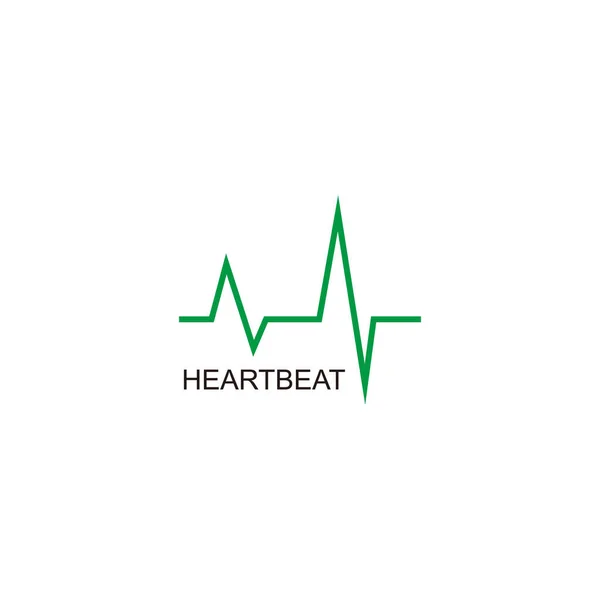 Batimento Cardíaco Saúde Símbolo Geométrico Médico Vetor Logotipo Simples —  Vetores de Stock