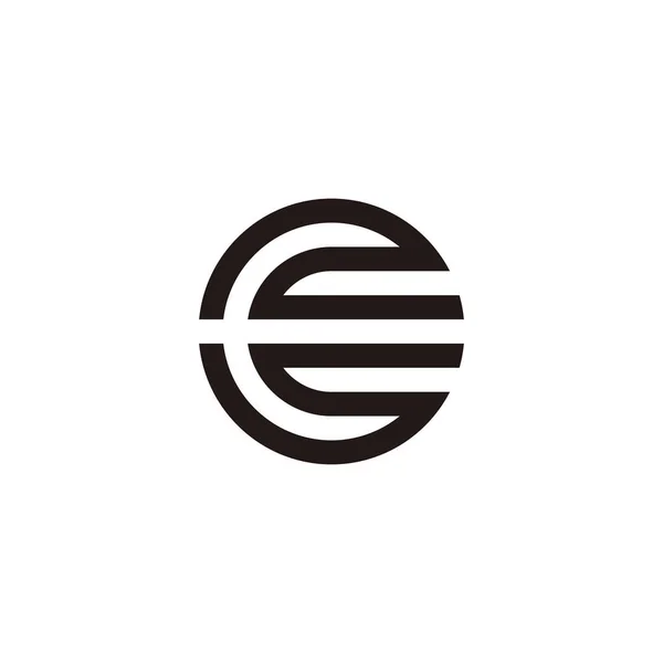 Numara Daire Geometrik Sembol Basit Logo Vektörü — Stok Vektör