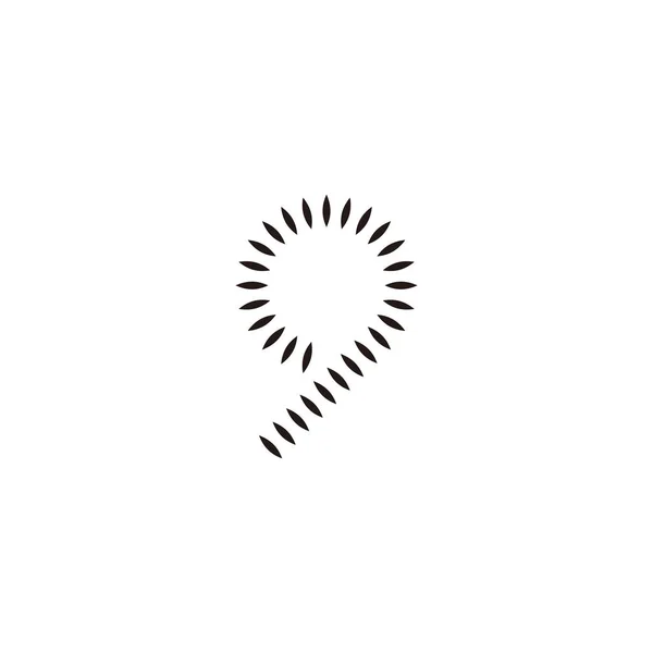 Αριθμός Αφήνει Γεωμετρικό Σύμβολο Απλό Διάνυσμα Λογότυπο — Διανυσματικό Αρχείο