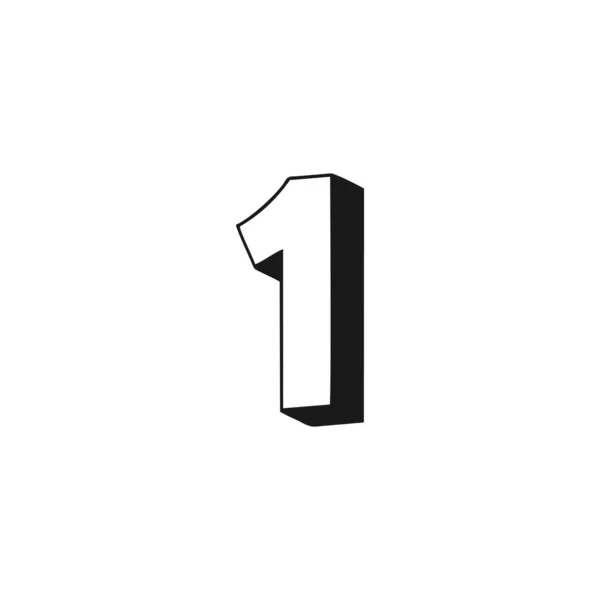 Numéro Symbole Géométrique Simple Logo Vecteur — Image vectorielle