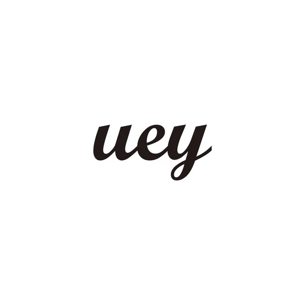 Buchstabe Uey Connect Geometrisches Symbol Einfach Logo Vektor — Stockvektor