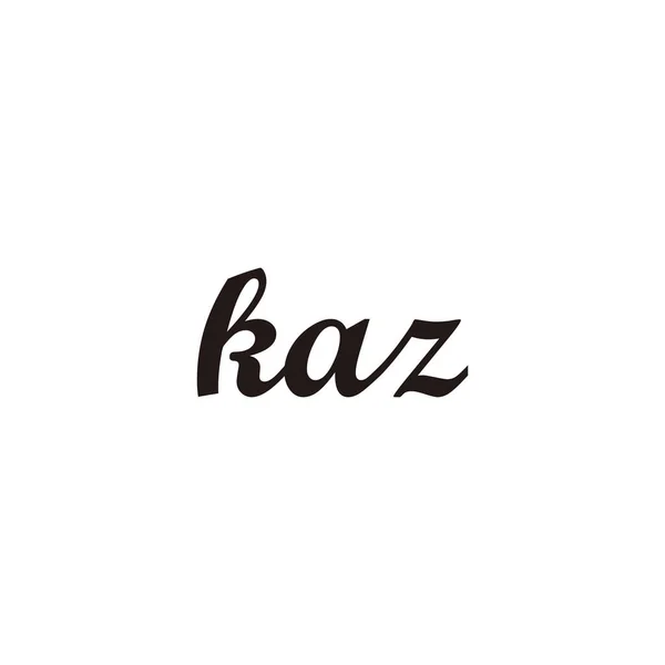 Carta Kaz Conectar Símbolo Geométrico Vetor Logotipo Simples —  Vetores de Stock