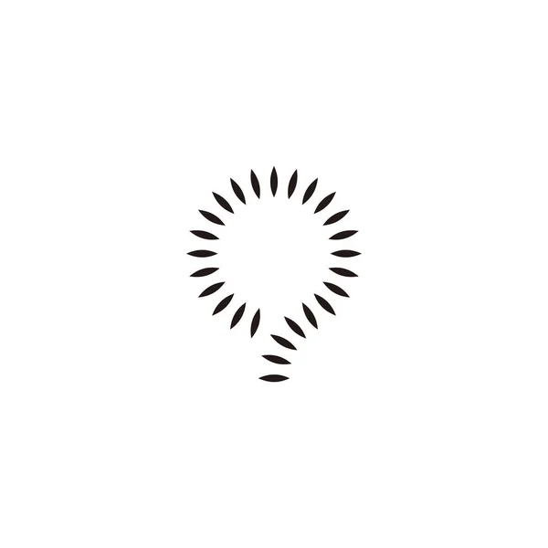 Λαμπτήρας Γίνεται Φύλλα Γεωμετρικό Σύμβολο Απλό Διάνυσμα Λογότυπο — Διανυσματικό Αρχείο