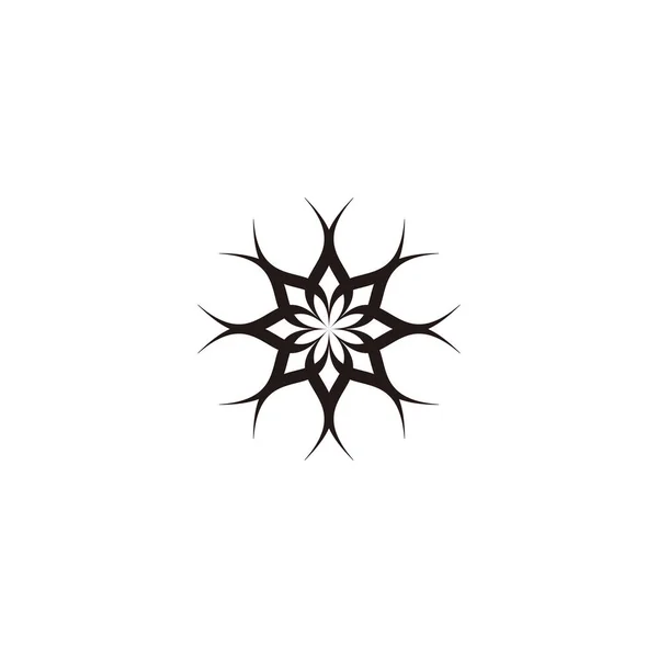 Root Flower Geometric Symbol Simple Logo Vector — Stock Vector