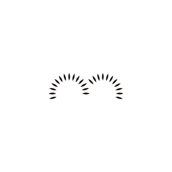 Carta Folhas Símbolo Geométrico Vetor Logotipo Simples —  Vetores de Stock
