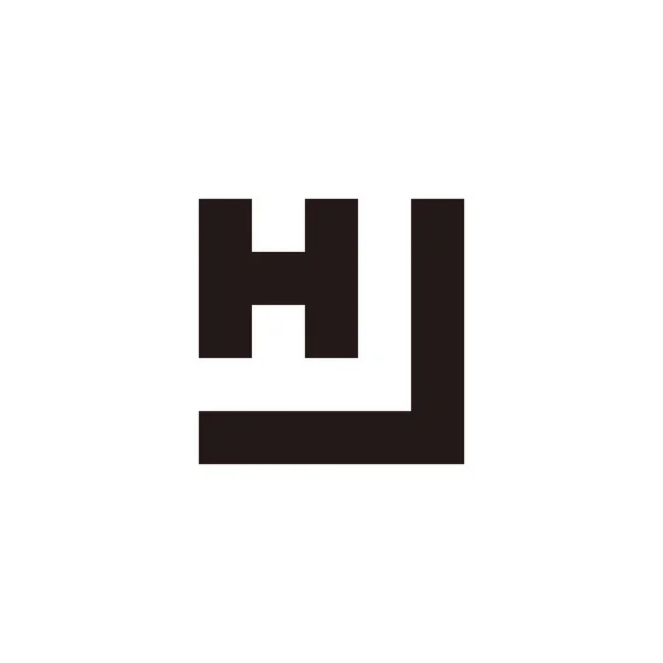 Letter Square Geometric Symbol Simple Logo Vector — 图库矢量图片