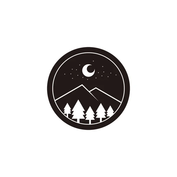 Panorama Illustration Nature Geometric Symbol Simple Logo Vector — Stock Vector
