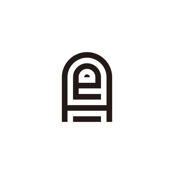 Lettre Symbole Géométrique Maison Simple Vecteur Logo — Image vectorielle