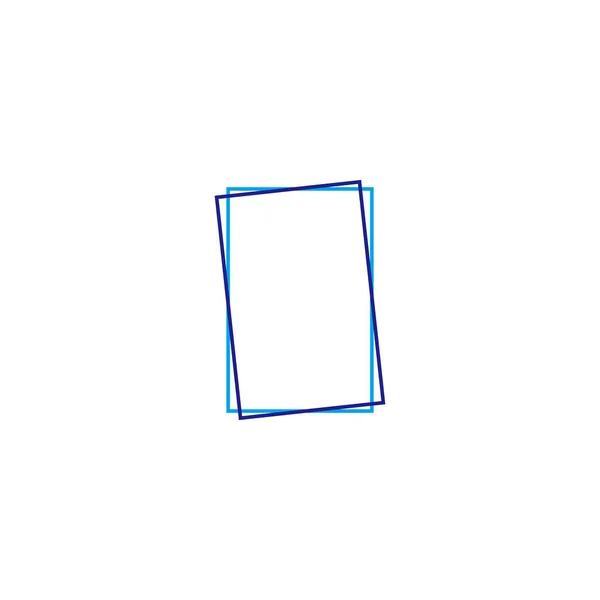 Vierkante Lijnen Figuur Frame Geometrisch Symbool Eenvoudige Logo Vector — Stockvector