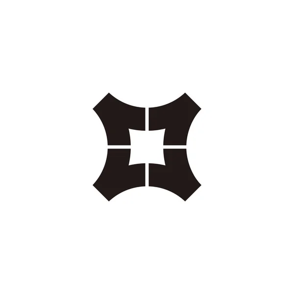 Cel Zarys Geometryczny Symbol Prosty Wektor Logo — Wektor stockowy