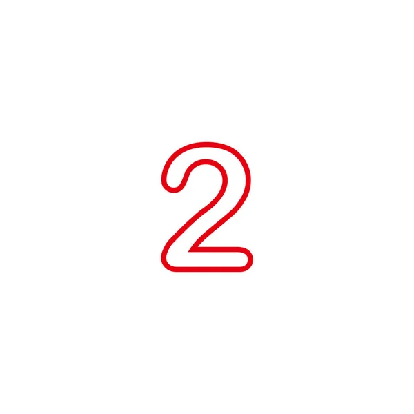 Ligne Numéro Symbole Géométrique Clair Simple Vecteur Logo — Image vectorielle